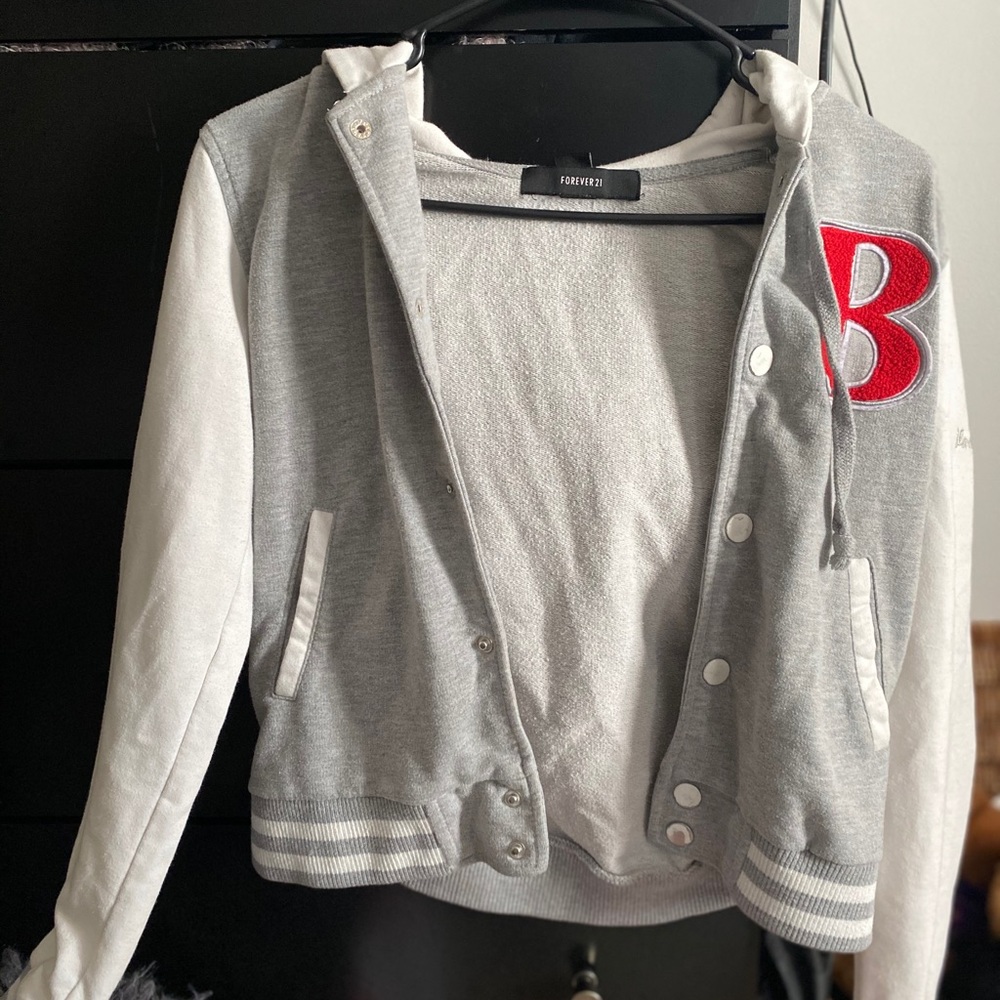 Grey Baseball Jacket